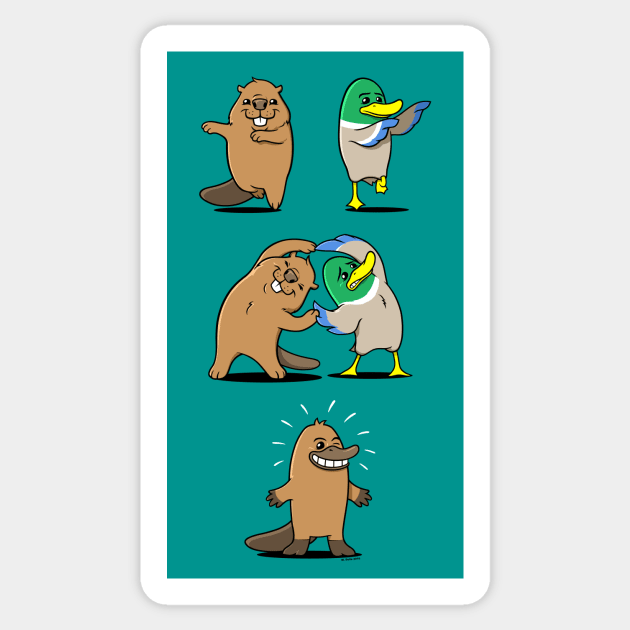 Duckbeaver Sticker by wloem